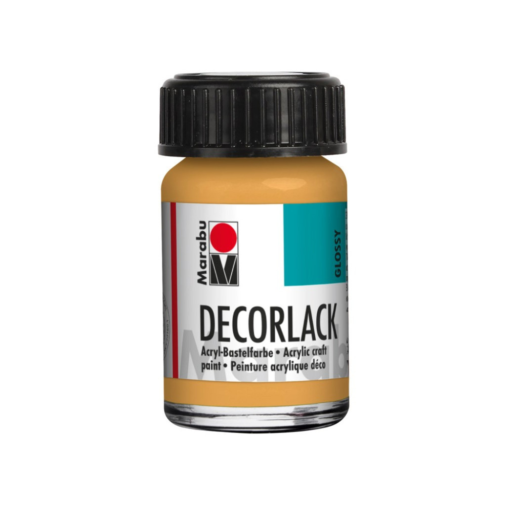 Decorlack lesklá metalická akrylová barva zlatá 15 ml Marabu