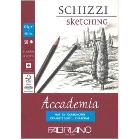 Skicák A4 120g/m² 50 listů Accademia Fabriano