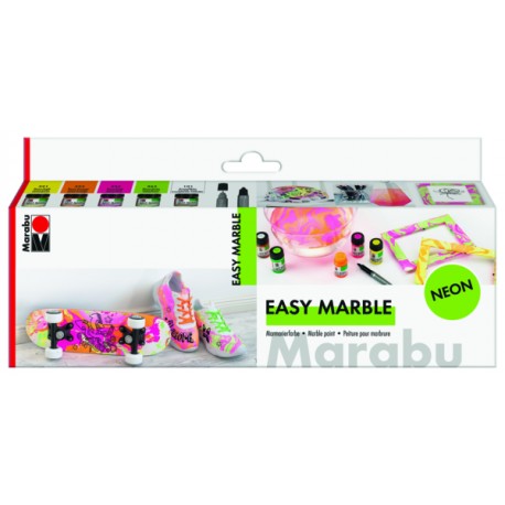 Easy Marble sada neonové odstíny 5x15 ml Marabu