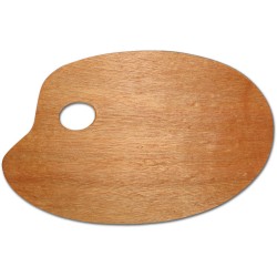 Paleta dřevěná oválná 20x30 cm