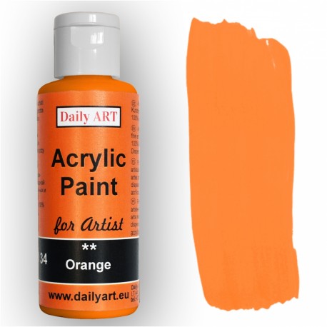 Akrylová umělecká barva Oranžová 50 ml Daily ART