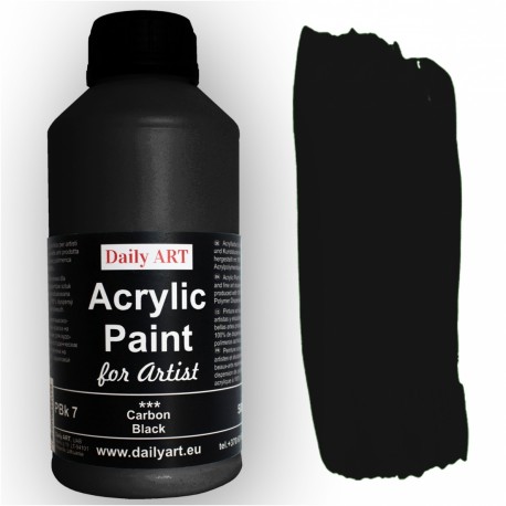 Akrylová umělecká barva Uhlově černá 50 ml Daily ART