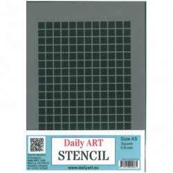 Šablona plastová Čtverečky 0,8 mm A5 Daily ART