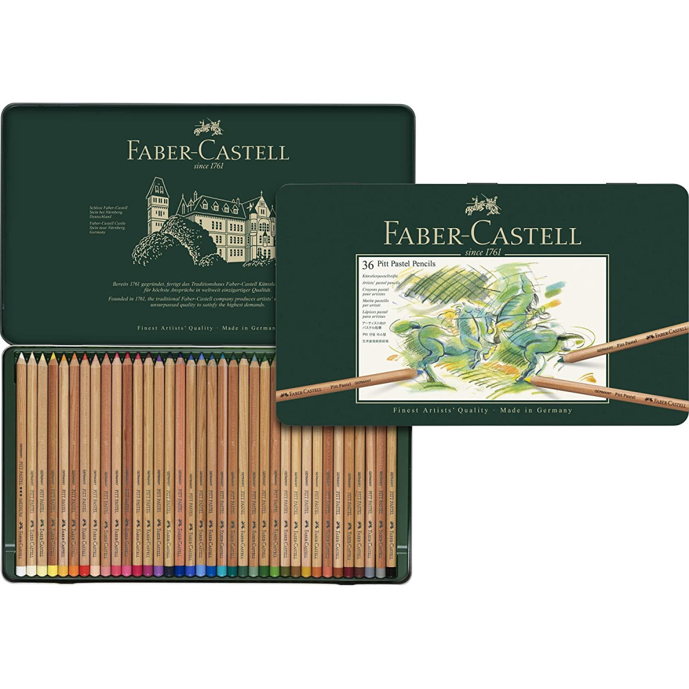 Suchý pastel v tužce 36ks Faber Castell sada v plechové krabičce Pitt Pastell Suchý pastel v tužce 36ks Faber Castell sada v plechové krabičce Pitt Pastell